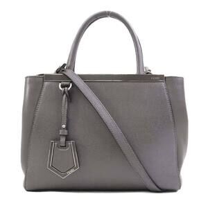 Fendi Toujours handbag shoulder bag gray silver leather